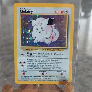 POKEMON Base Set Clefairy Holo 5/102   Rare Holo